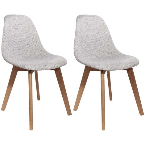 Chaise scandinave assise grosse maille (Lot de 2)