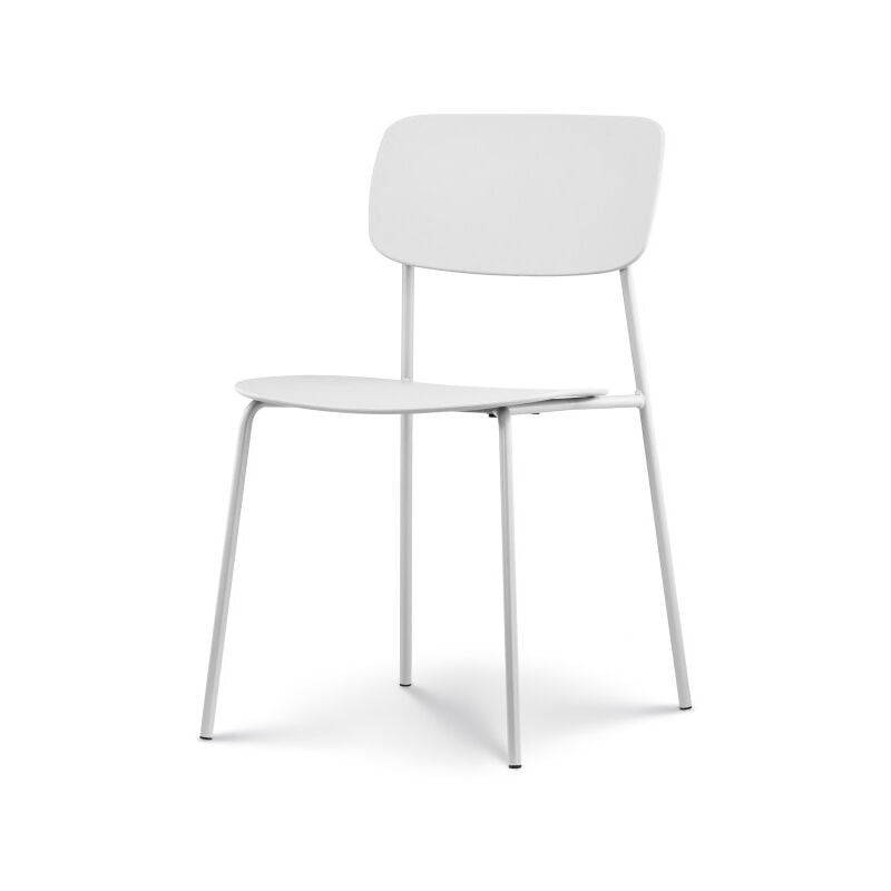 Kosmi - Chaise scandinave au design minimaliste coloris blanc