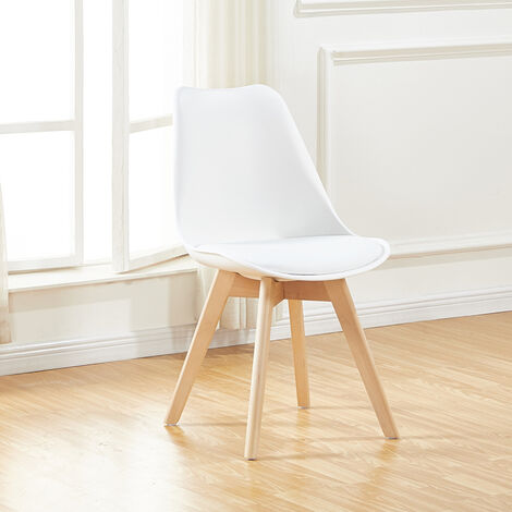 Chaise Scandinave Design Swed 73cm Blanc