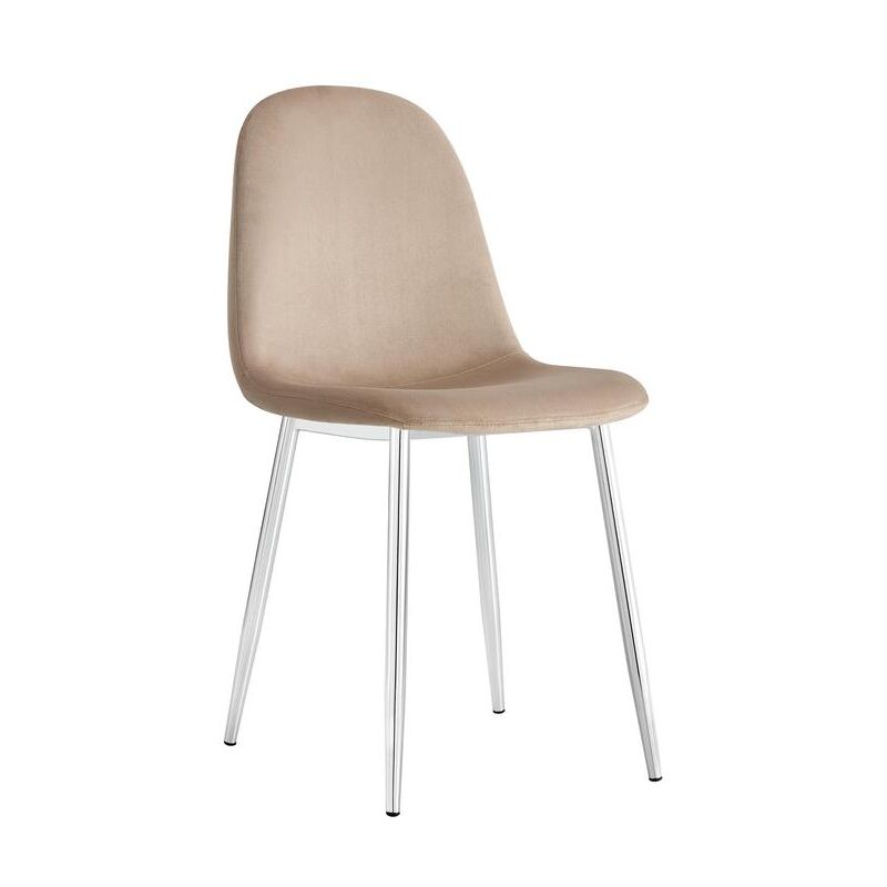 Chaise scandinave chrome taupe X4 pcs