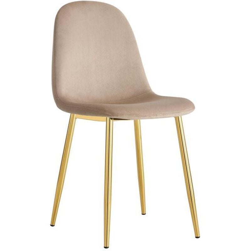 Chaise scandinave gold taupe X4 pcs