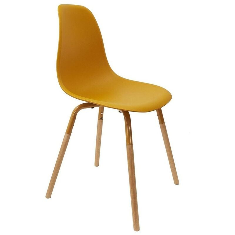 The Home Deco Factory - Chaise scandinave Phenix moutarde - Jaune
