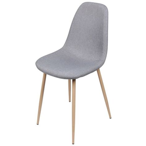Chaise scandinave tissu Oslo gris clair