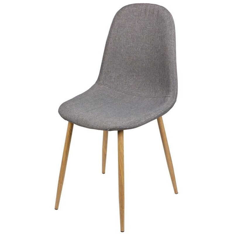 Fornord - Chaise scandinave tissu Oslo gris foncé