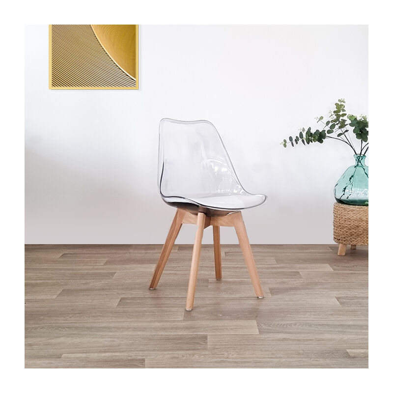 Designetsamaison - Chaise scandinave transparente - Bjorn