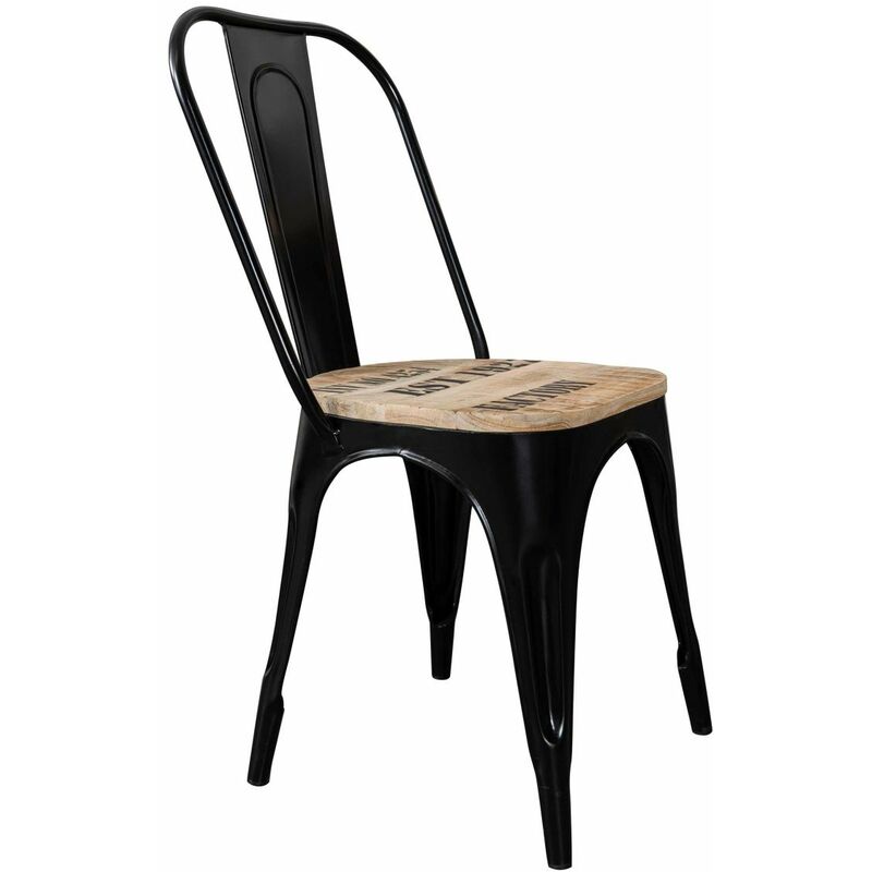 Massivmoebel24 - Chaise 45x45 Manguier brut imprimé Bois naturel factory 134