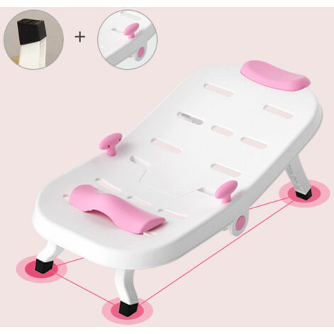 Chaise shampooing enfant ergonomique et réglable, chaise à shampooing pliable [Chaise-Lit à Shampooing Évolutive] en PP écologique sans bisphénol A (90 kg max, 4 degrés de sécurité)