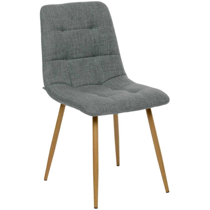 Chaise Sirac en Tissu Vert Tilleul L45xP55xH84 cm - Atmosphera créateur d'intérieur