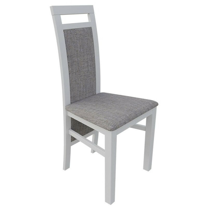 Mobilier1 - Chaise Sparks 100, Blanc, 97x46x40cm, Tapisserie, En bois, Bois