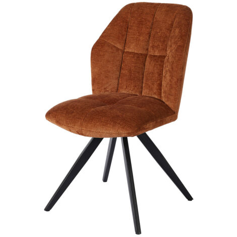 Chaise ST2319 terracotta pieds métal noir