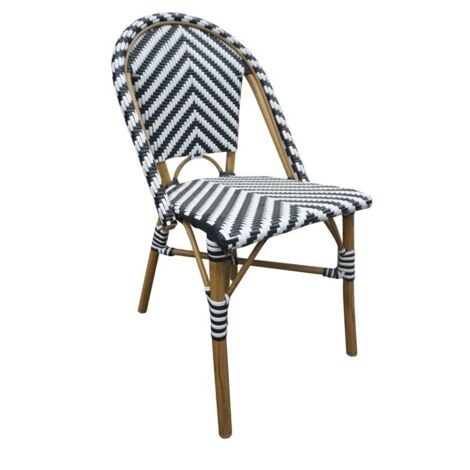 Chaise Style Parisien en Rotin Noire - Lot de 2 - Bolero