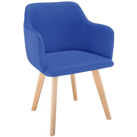 Chaise style scandinave Candy Tissu Bleu - Bleu