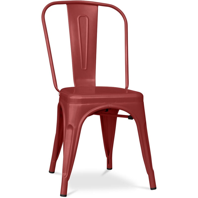 Privatefloor - Chaise en acier de salle à manger - Design industriel - Stylix Bronze