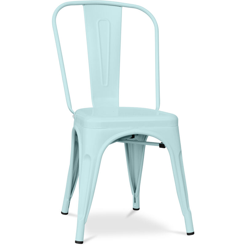 Chaise en acier de salle à manger - Design industriel - Stylix Pastel turquoise