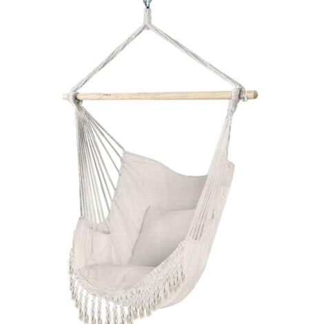 Chaise Suspendue avec 2 Coussins Siège Suspendu Balançoire Suspendue,Extérieur Hamac