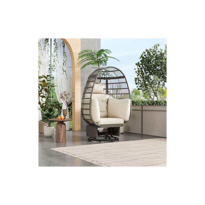 Chaise suspendue avec siège extra épais et garniture de tête. Idéal pour une utilisation à l'intérieur et à l'extérieur - fauteuil à bascule