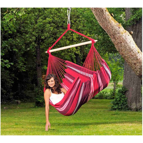 Chaise suspendue hamac Amazonas Havanna coloris fuego 150 x 120cm