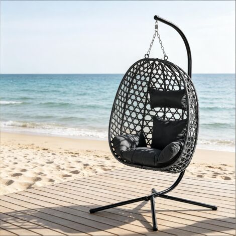Chaise suspendue stylée,chaise à bascule à hauteur réglable,chaise hamac en rotin