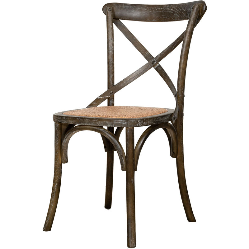 Biscottini - Chaise moderne en bois 88x52x48 cm, Chaises rustiques Chaise Thonet Vintage Cuisine Salle à manger Restaurant (marron Antique) - bleu