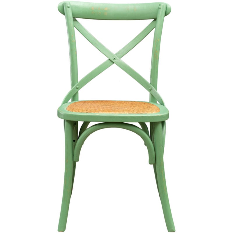 Biscottini - Chaise Thonet vintage 50x90x52 cm Chaise rustique Chaise de cuisine et de salle à manger Chaise en frêne et rotin Chaise moderne