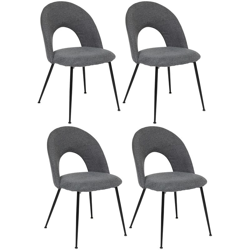 Atmosphera - Chaise Raven gris créateur d'intérieur