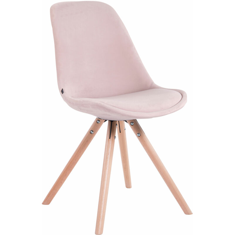 Chaise toulouse en velours rose, nature
