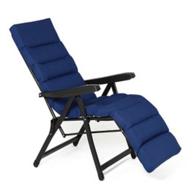 Capaldo - chaise transat 6 positions avec repose pied mer plage piscine