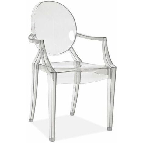 Chaise transparente - Luis - 54 x 42 x 92 cm - Livraison gratuite - Transparent