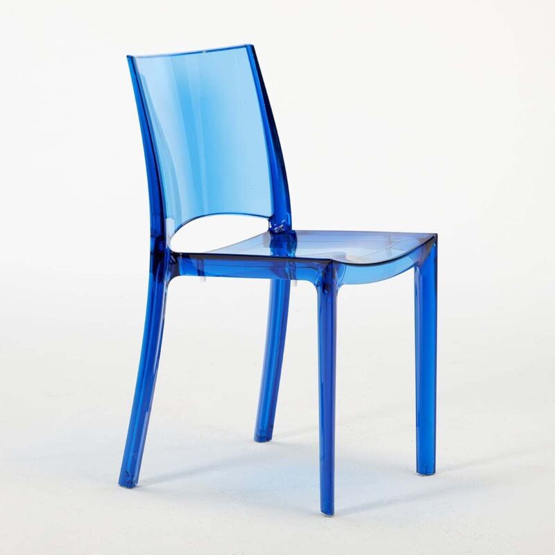 GRAND SOLEIL Chaise de jardin Paris lux en polycarbonate bleu