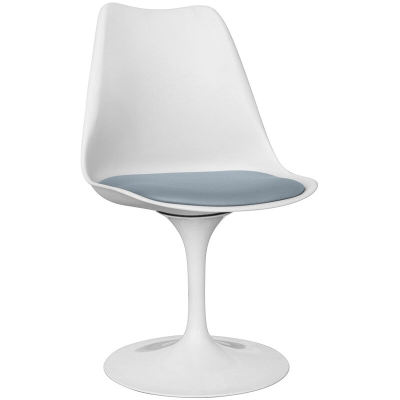 Privatefloor - Chaise de salle à manger - Chaise pivotante blanche - Tulip Gris clair Privatefloor - Chaise de salle à manger - Chaise pivotante blanche - Tulip Gris clair