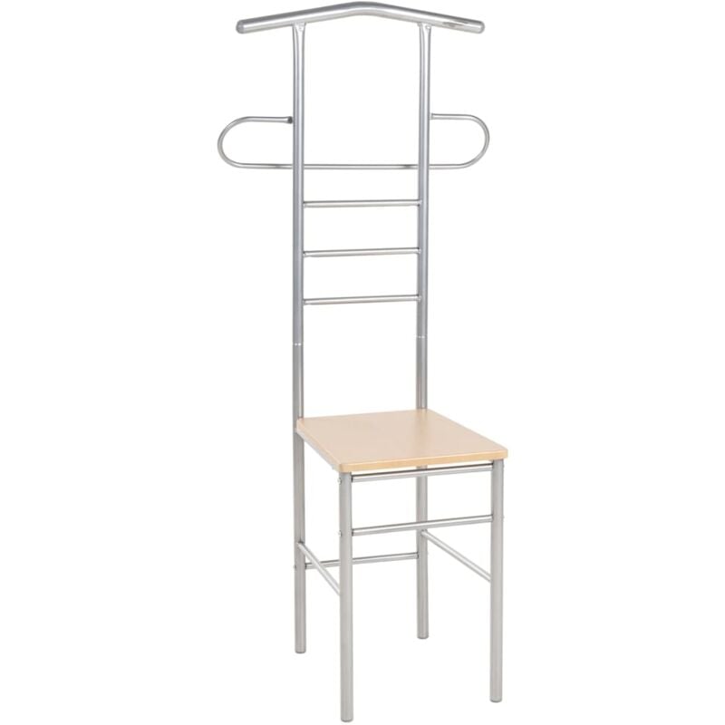 Chaise valet de nuit bois et métal design unique (lot de 2) Vidaxl