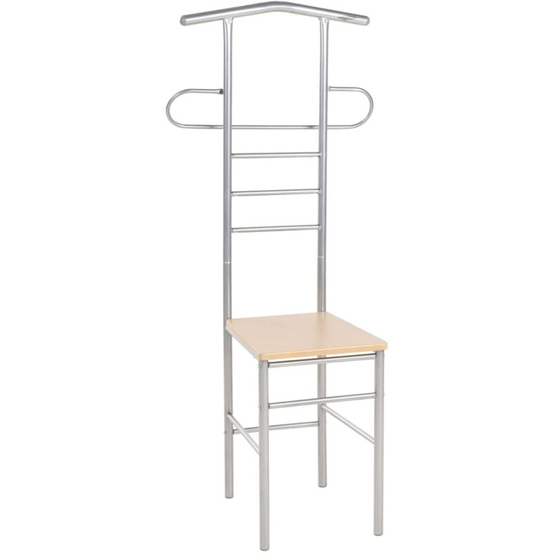 Chaise valet de nuit bois et métal design unique (lot de 2) Vidaxl