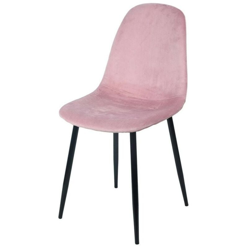 Chaise velours Inoui rose