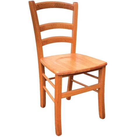 Chaise Venezia en bois avec assise en merisier massif