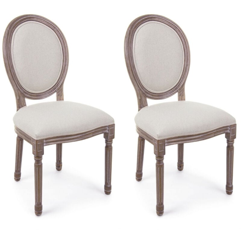 Hellin - Chaise médaillon (lot de 2) - victorienne