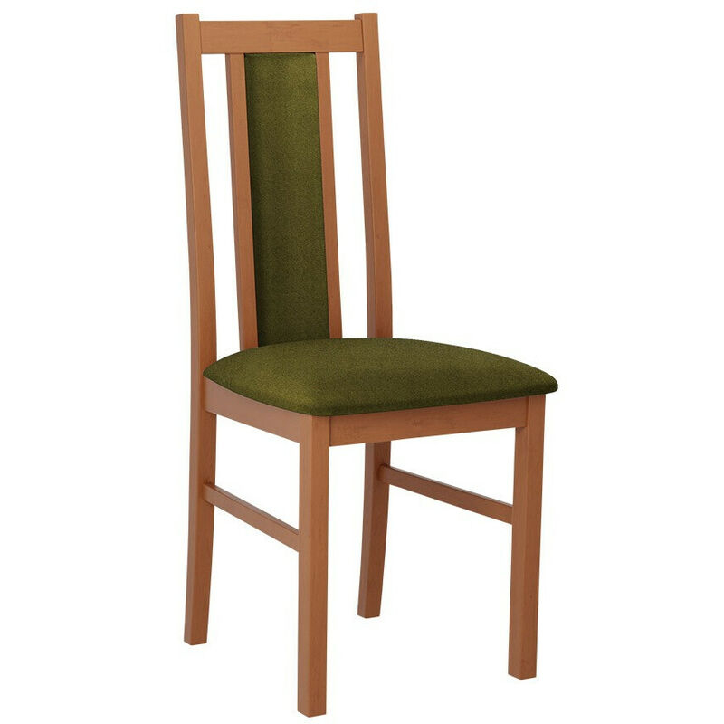 Mobilier1 - Chaise Victorville 143, Aulne, 94x43x46cm, Tapisserie, En bois, Bois, Mobilier déjà assemblé