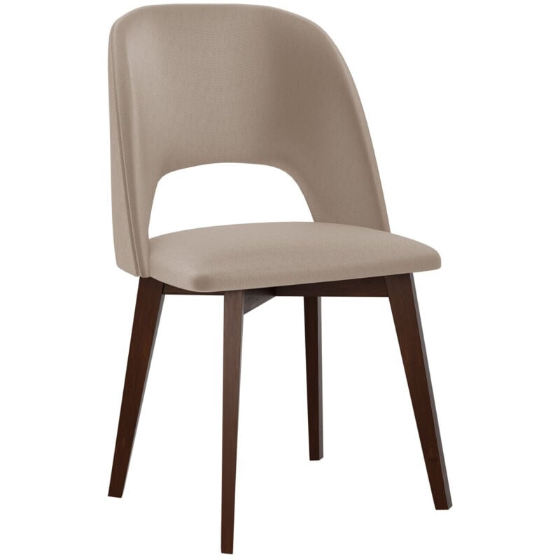 Mobilier1 - Chaise Victorville 363, Noyer, 83x48x54cm, Tapisserie, En bois