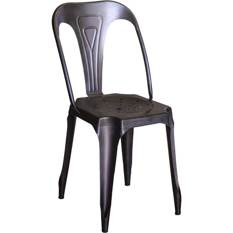 Chaise Vintage en métal Vieilli