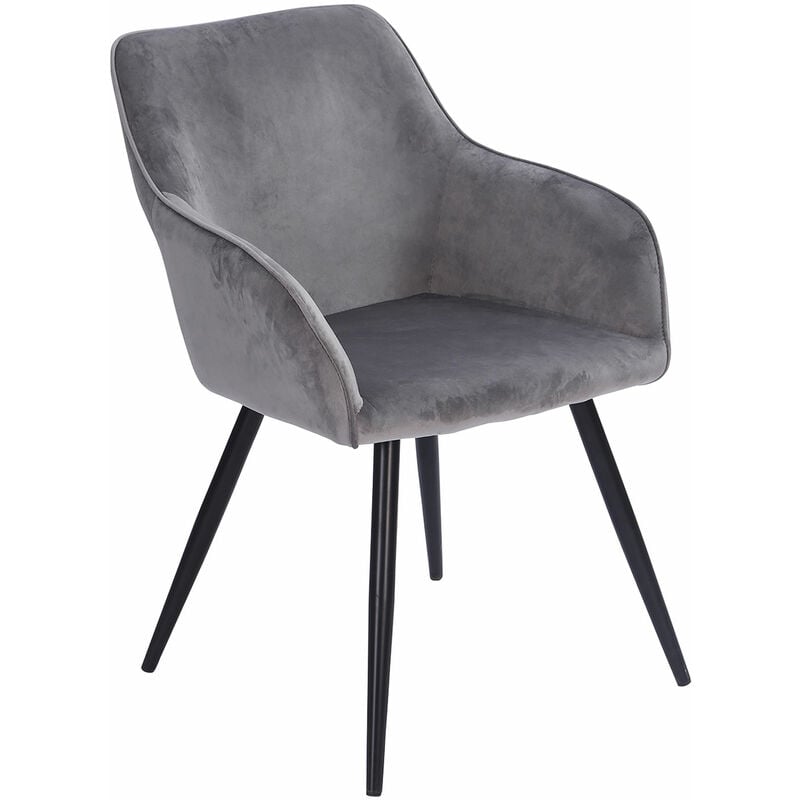 Happy Garden - Chaise vintage gisele velours gris