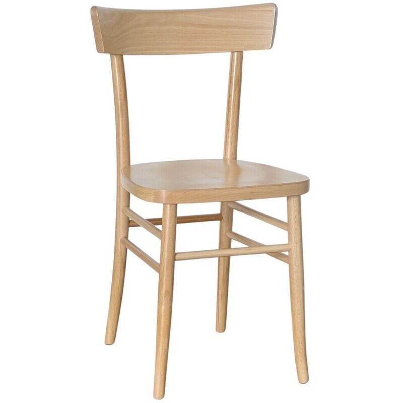Chaise vintage Milan en bois naturel