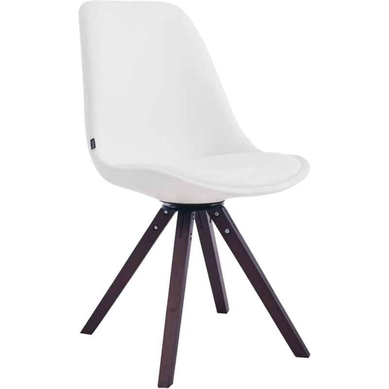 CLP - Chaise pivotante Calais à Walnuss, blanc