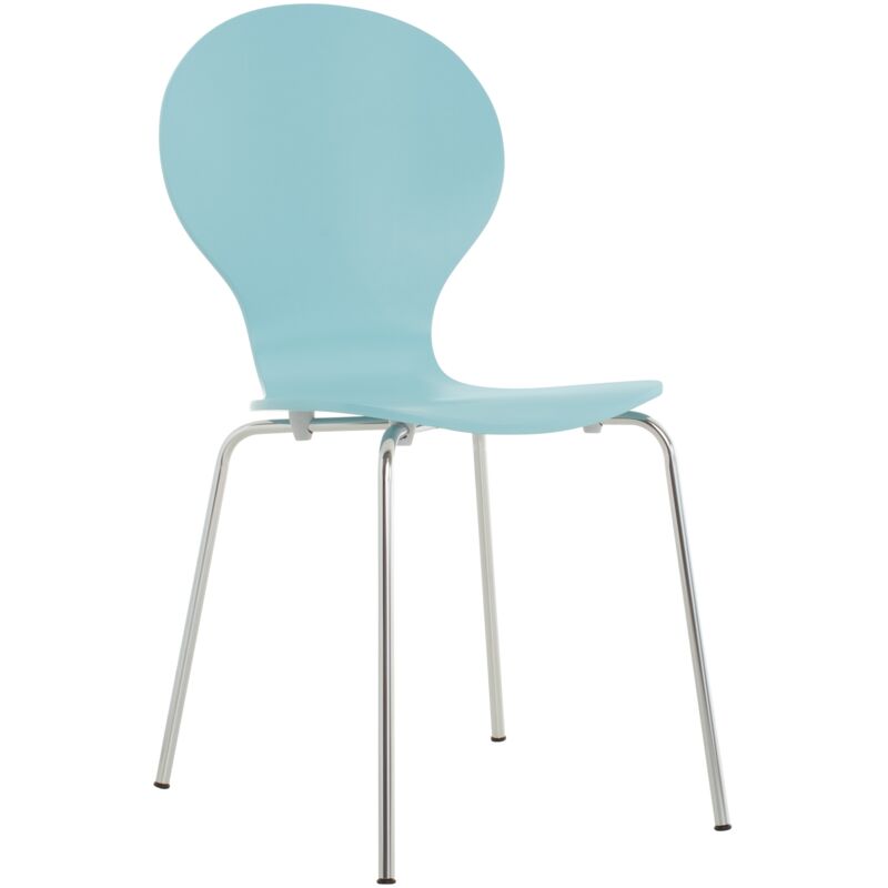 CLP - Chaise empilable de style moderne avec lignes élégantes et arrondies différentes couleurs colore : bleu ciel