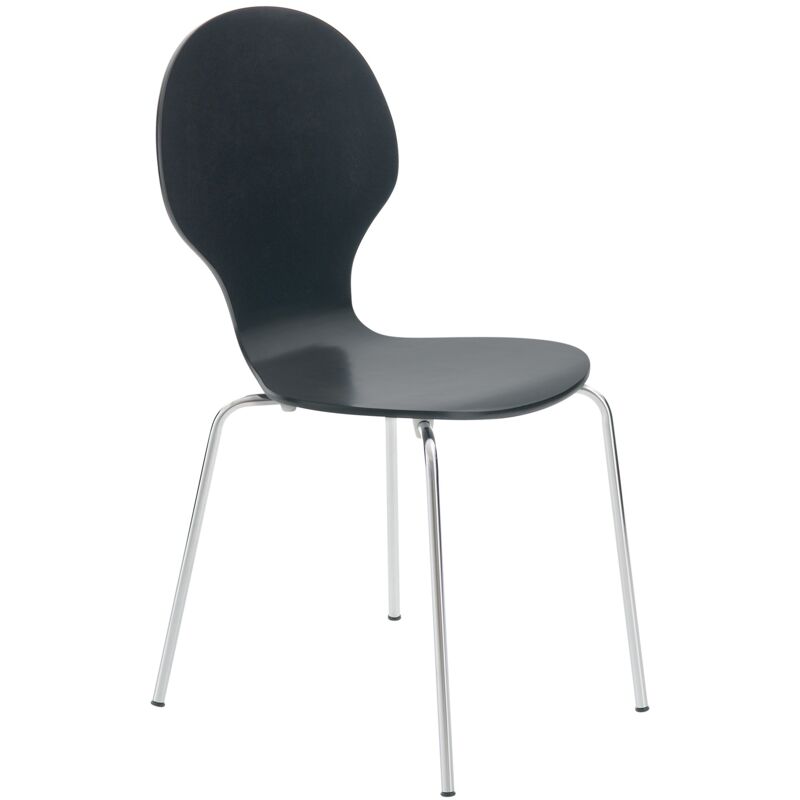 CLP - Chaise empilable de style moderne avec lignes élégantes et arrondies différentes couleurs colore : noir