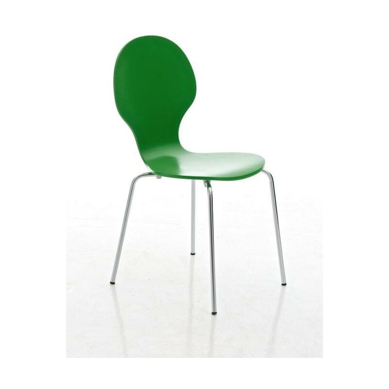 Chaise empilable de style moderne avec lignes élégantes et arrondies différentes couleurs colore : vert