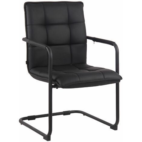 2 par fauteuils chaises de bureau sans roulettes chaise de conference  visiteur en similicuir et maille gris - Cdiscount Maison