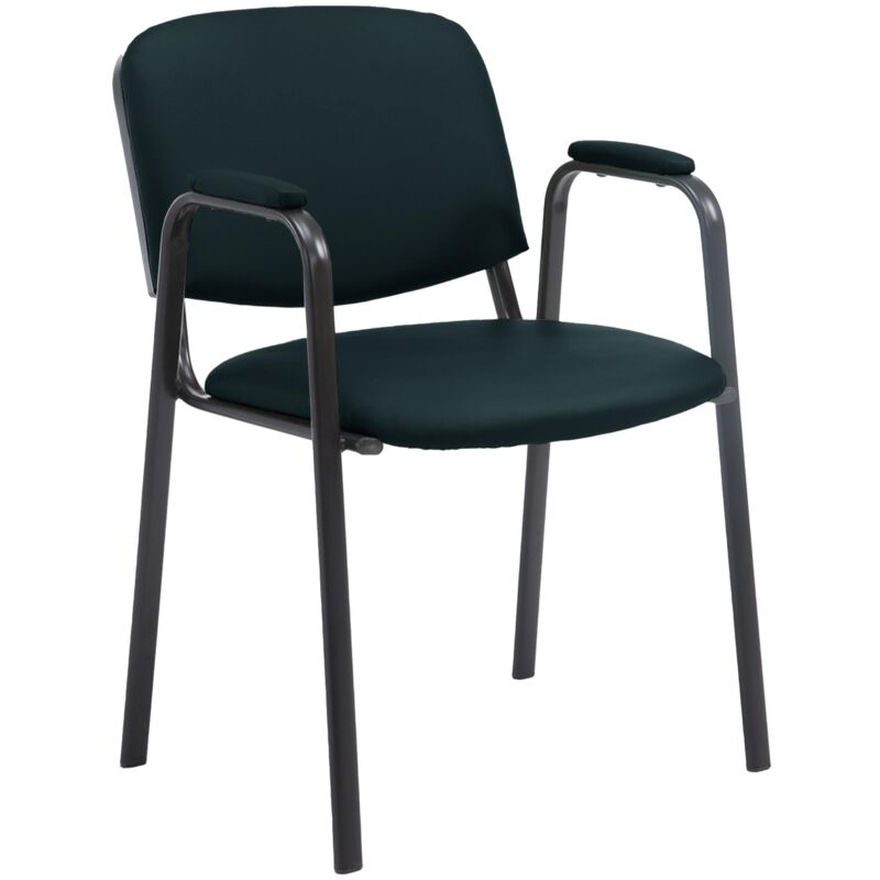 CLP - Eco Visitor Chair Leather Chair Conference Classic Style Différentes couleurs Couleur : Noir