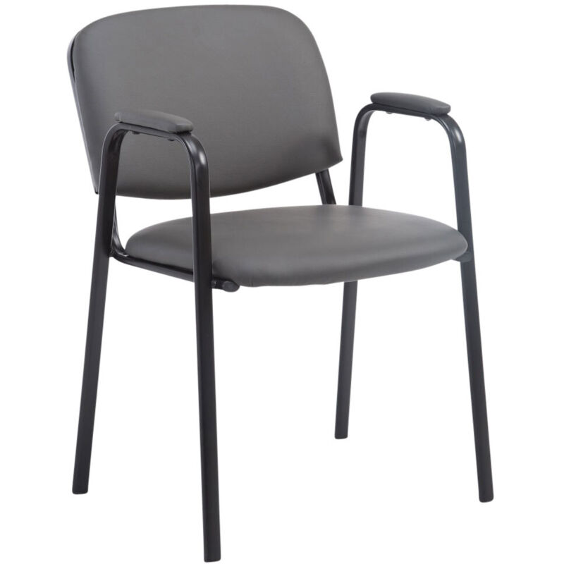 CLP - Eco Visitor Chair Leather Chair Conference Classic Style Différentes couleurs Couleur : Gris