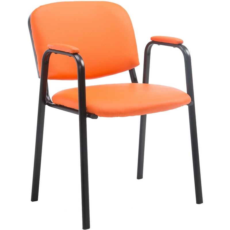 Chaise de visiteur Ken PRO similicuir , Orange