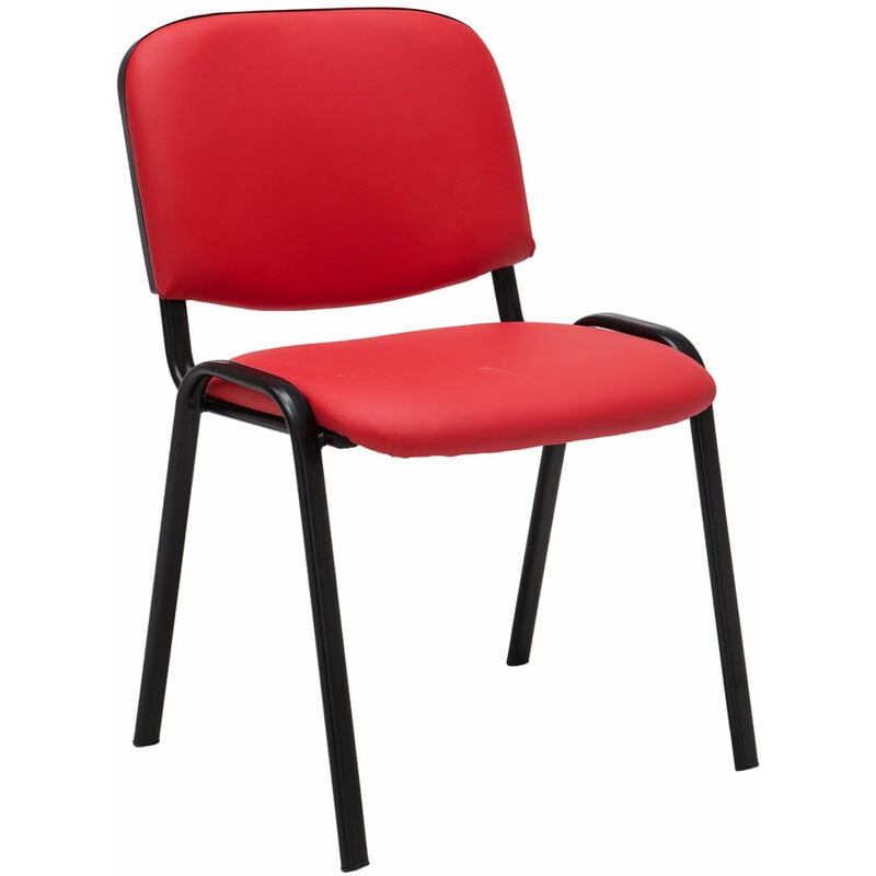 CLP - Chaise Visiteur Ken similicuir Rouge