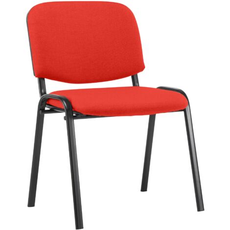 Chaise visiteur Ken tissu Rouge